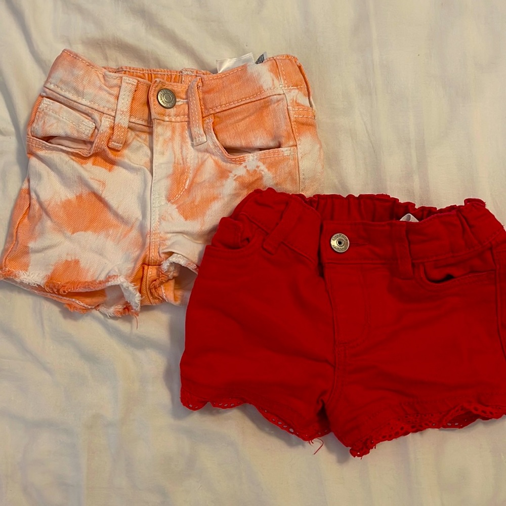 2 PK 12-18 Month Jean Shorts